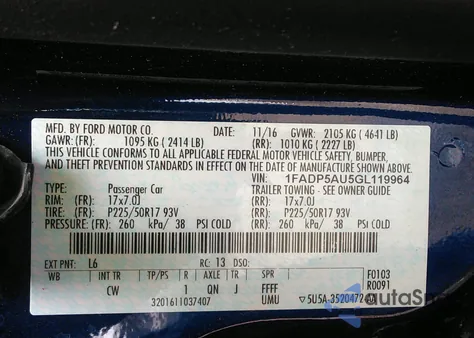 2016 Ford C-Max Hybrid Se from USA, damaged, VIN 1FADP5AU5GL119964